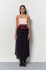 Vanny Burgundy Poplin Ruffle | Miista | Designed & Handmade in Europe