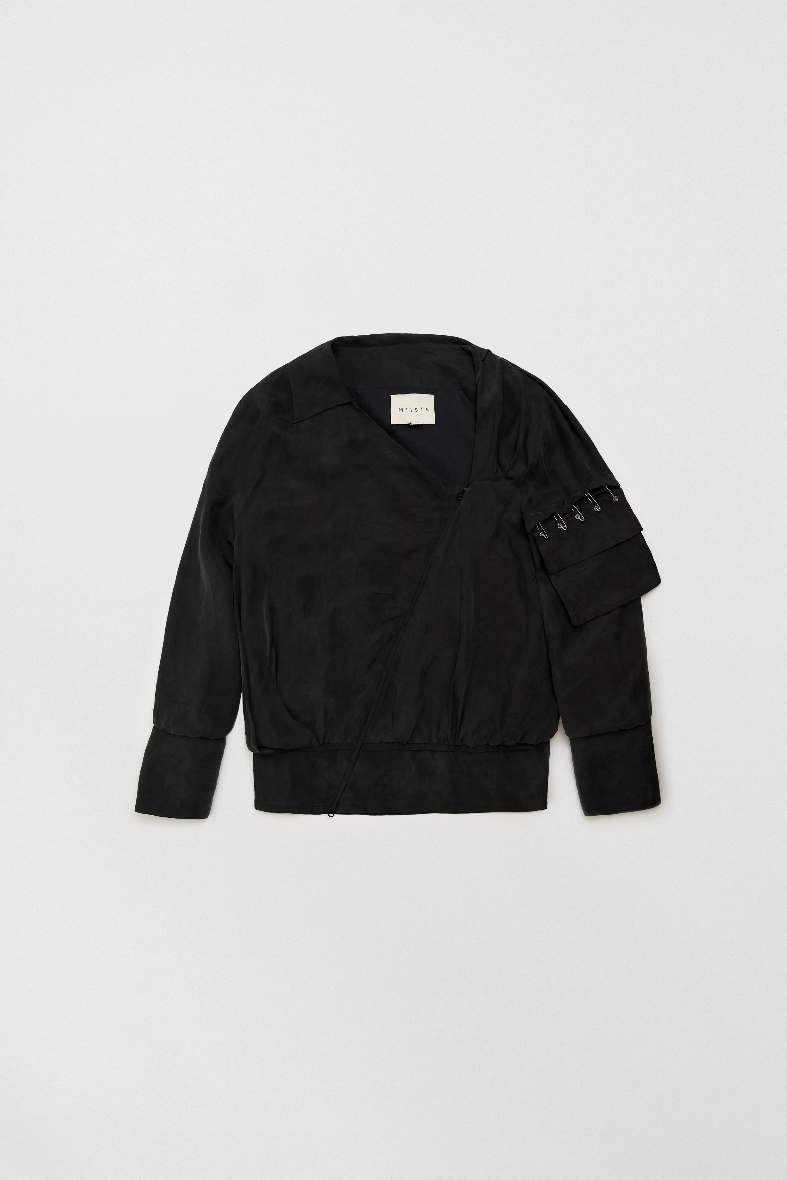 Noxi Black Asymmetric Jacket | Miista | Designed & Handmade in Europe