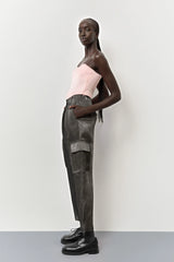 Jaidy Dark Grey Cargo Trousers | Miista | Designed & Handmade in Europe
