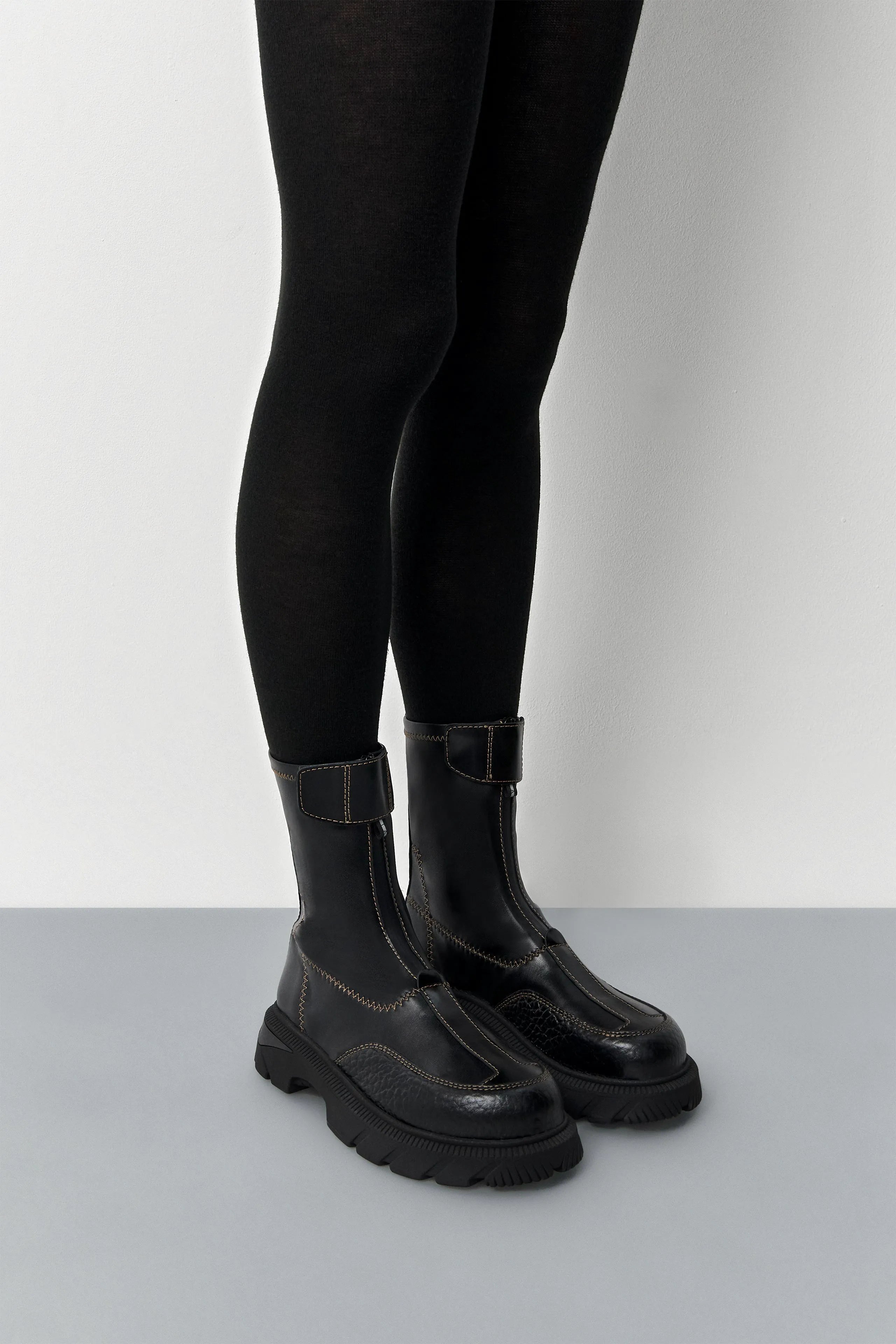 Danica Black/Beige Ankle Boots | Miista | Designed & Handmade in Europe