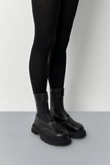 Danica Black/Beige Ankle Boots | Miista | Designed & Handmade in Europe