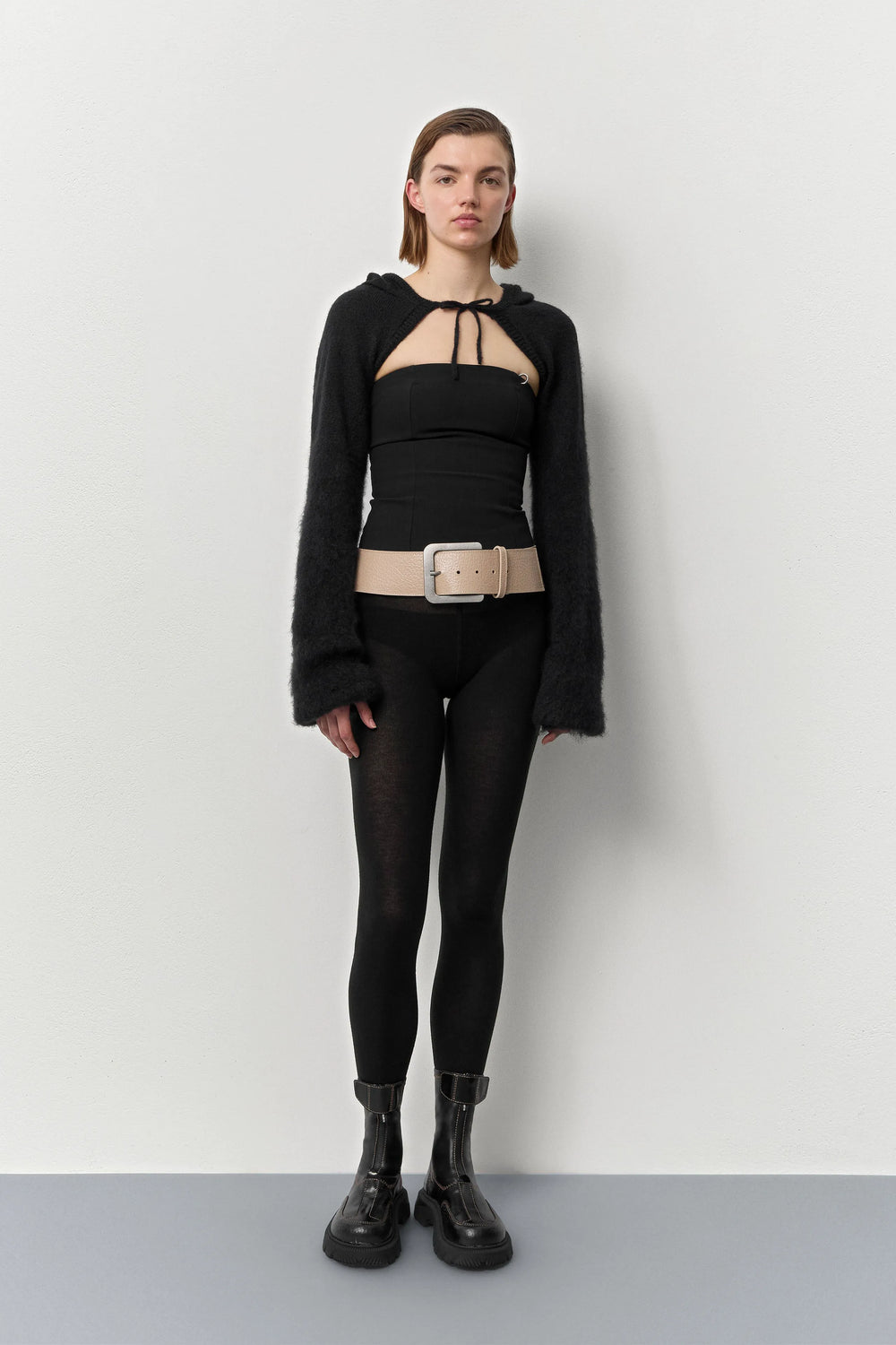Danica Black/Beige Ankle Boots | Miista | Designed & Handmade in Europe