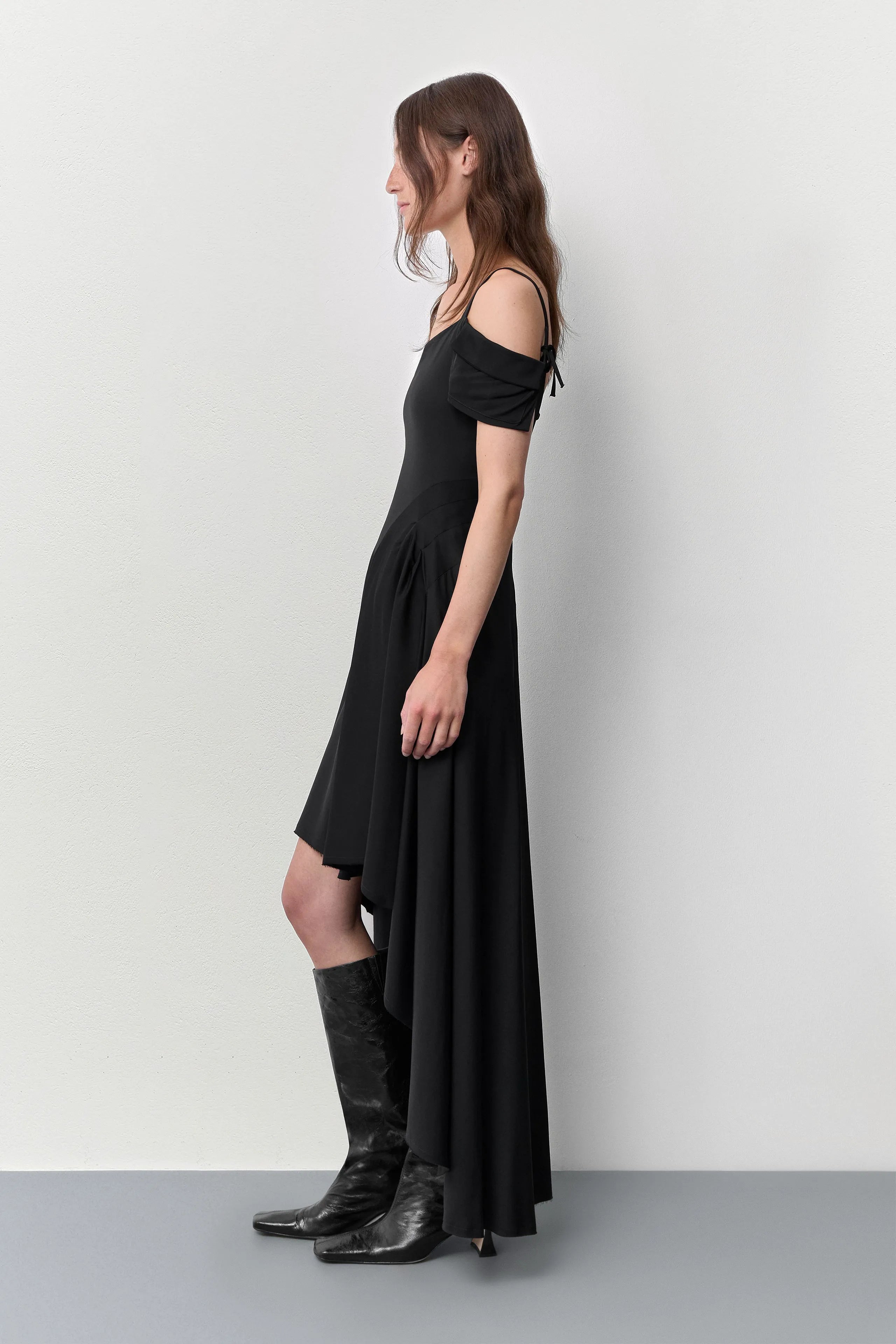 Rekka Black Long Dress | Miista | Designed & Handmade in Europe