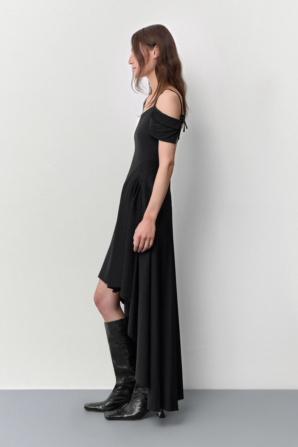 Rekka Black Long Dress | Miista | Designed & Handmade in Europe