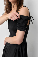 Rekka Black Long Dress | Miista | Designed & Handmade in Europe